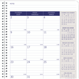 Blueline® DuraGlobe™ Monthly Planner Joyful 8-7/8" x 7-1/8" Bilingual Red
