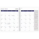 Blueline® DuraGlobe™ Monthly Planner Joyful 8-7/8" x 7-1/8" Bilingual Red