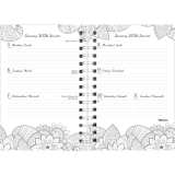 Blueline® DoodlePlan™ Weekly/Monthly Planner 8"x5" Botanica Bilingual