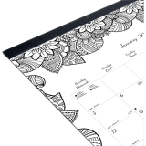 Blueline® DoodlePlan™ Colouring Monthly Desk Pad 22" x 17" Botanica Design