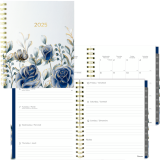 Blueline® Gold Detail Weekly/Monthly Planner 9-1/4" x 7-1/4" Bilingual Assorted Navy/Gold Covers