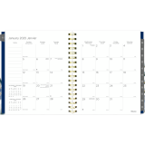 Blueline® Gold Detail Weekly/Monthly Planner 9-1/4" x 7-1/4" Bilingual Assorted Navy/Gold Covers