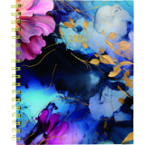 Blueline® Quartz Weekly/Monthly Planner Hard Cover 9-1/4" x 7-1/4"Bilingual Turquoise