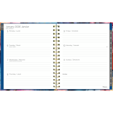 Blueline® Quartz Weekly/Monthly Planner Hard Cover 9-1/4" x 7-1/4"Bilingual Turquoise