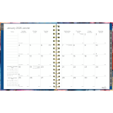 Blueline® Quartz Weekly/Monthly Planner Hard Cover 9-1/4" x 7-1/4"Bilingual Turquoise