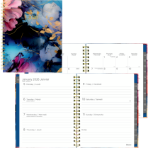 Blueline® Quartz Weekly/Monthly Planner Hard Cover 11"x8-1/2" Bilingual Turquoise