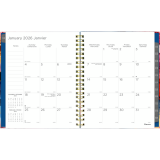 Blueline® Quartz Weekly/Monthly Planner Hard Cover 11"x8-1/2" Bilingual Turquoise