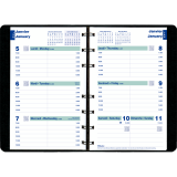 Blueline® Essential Weekly Diary Soft Cover Twin Wire 8"x5" Bilingual Black