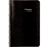 Blueline® Essential Weekly Diary Soft Cover Twin Wire 8"x5" Bilingual Black