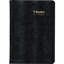 Blueline® Essential Two Days Diary Bilingual 8x5 Blk