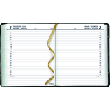 Blueline® Traditional Daily Diary Hard Cover 8-1/8" x 6-1/2" Bilingual Green