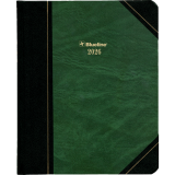 Blueline® Traditional Daily Diary Hard Cover 8-1/8" x 6-1/2" Bilingual Green