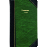 Blueline® Traditional Daily Diary Hard Cover Bilingual 13-3/8"x8" Green