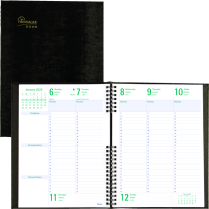 Blueline® Timanager® CoilPro™ Weekly Business Diary 10-1/4"x7-5/8" English Black