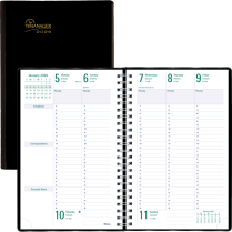 Blueline® Timanager® Weekly Planner English 9-1/6" x 5-7/8" Black