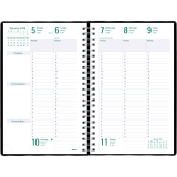 Blueline® Timanager® Weekly Planner English 9-1/6" x 5-7/8" Black
