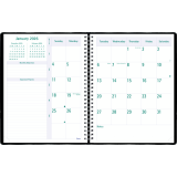 Blueline® Timanager® Weekly/Monthly Business Diary Twin Wire 11x8-1/2" English Black