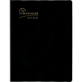Blueline® Timanager® Weekly/Monthly Business Diary Twin Wire 11x8-1/2" English Black