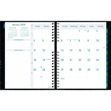 Blueline® Timanager® CoilPro™ Weekly Business Diary 11"x8-1/2" English Black