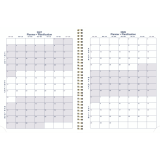 Blueline® Minimalist Monthly Planner 14 Month 11"x8-1/2" Bilingual Assorted Colours