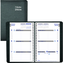 Blueline® Net Zero Carbon™ Weekly Planner 8"x5" Bilingual Black