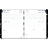 Blueline® Dramatic Floral Weekly/Monthly Planner 11" x 8-1/2" Bilingual Black