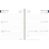 Blueline® Minimalist Weekly/Monthly Planner 12 Month 11" x 8-1/2" Bilingual Assorted Colours
