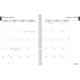 Blueline® Minimalist Weekly/Monthly Planner 12 Month 11" x 8-1/2" Bilingual Assorted Colours