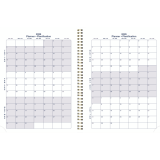 Blueline® Minimalist Weekly/Monthly Planner 12 Month 11" x 8-1/2" Bilingual Assorted Colours