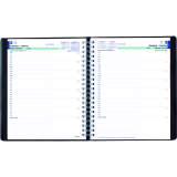 Blueline® Essential Daily Planner 11" x 8-1/2" Bilingual Black