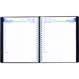 Blueline® Essential Daily Planner 11" x 8-1/2" Bilingual Black