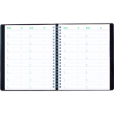 Blueline® Essential Daily Planner 11" x 8-1/2" Bilingual Black