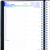 Blueline® Essential Daily Planner 11" x 8-1/2" Bilingual Black