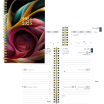 Blueline® Academic Weekly/Monthly Planner 8" x 5" Red Floral