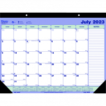 Blueline School-Year Monthly Desk Pad Calendar 16 x 21-1/4 July to July