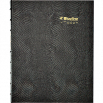 Blueline® MiracleBind™ CoilPro™ Monthly Planner Hard Cover 9-1/4" x 7-1/4" Bilingual Black
