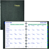 Blueline® MiracleBind™ CoilPro™ Monthly Planner Hard Cover 9-1/4" x 7-1/4" Bilingual Black