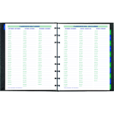 Blueline® MiracleBind™ CoilPro™ Monthly Planner Hard Cover 9-1/4" x 7-1/4" Bilingual Black