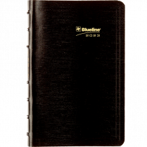 Blueline® MiracleBind™ Daily Diary Soft Cover 8" x 5" Bilingual Black