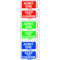 Blueline® Admission Tickets Double English 2,000/roll