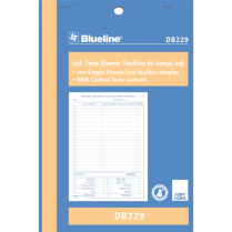 Blueline® Carbon Time Sheet 100 sheets 5-3/8x8" Bilingual