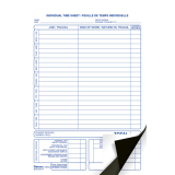 Blueline® Carbon Time Sheet 100 sheets 5-3/8" x 8" Bilingual