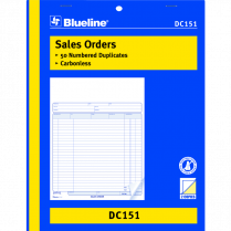 Blueline® Sales Orders 2-part 8-1/2" x 11" English