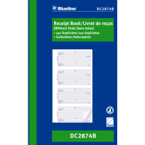 Blueline® Receipt Book 2-Part 140 sets Bilingual