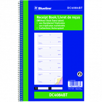 Blueline® Receipt Book 3-Part 100 sets Bilingual
