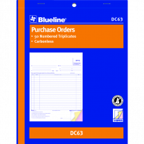 Blueline® Purchase Orders 3-part 8-1/2x11" English