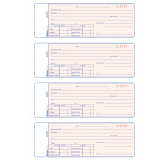 Blueline® Security Receipts 2-part 4/page 10-7/8" x 8" English