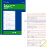 Blueline® Security Receipts 2-part 4/page 10-7/8" x 8" English