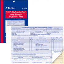 Blueline® Vehicle Daily Inspection Book 2 Part 31 sets 5-3/8"x8"
