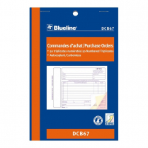 Blueline® Purchase Orders 3-part 5-3/8x8" Bilingual